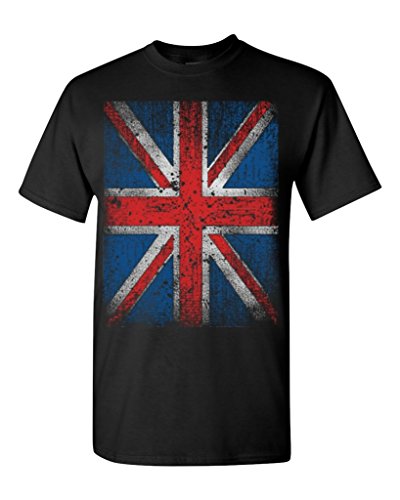 Shop4Ever® Union Jack Vintage British Flag T-shirt Flag Shirts