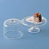 Dollhouse Miniature Last Slice of Chocolate Cake with Cake Stand