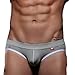 Demarkt Men's Underwear Breathable Briefs G-string Thong Large Grey