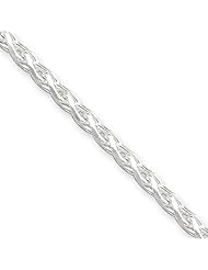 .925 Sterling Silver 2.75mm Diamond Cut Spiga Chain