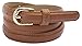 AnnaKastle Womens Faux Leather Skinny Dress Belt with Round Buckle