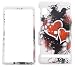 Motorola Droid A855 Wild Twin Hearts and Flowers Hard Case/Cover/Faceplate/Snap On/Housing/Protector