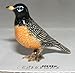 Little Critterz Bird - American Robin Cheerup - Home Decor Bird Miniature Porcelain Figurine