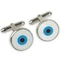 Cuff Links for Men in Sterling Silver Zircon Gemstone (cflng230)