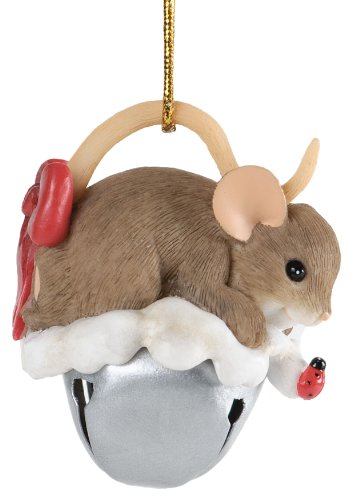 Enesco Charming Tails Sharing a Little Jingle with You Ornament, 2-Inch