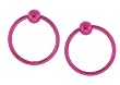 Anodized Purple Titanium Captive Rings - 16g - 12mmx4mm Bar (Sold as Pair)