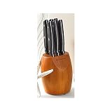KitchenAid Bamboo Block 7-Piece Stamped Stake Knives, Black