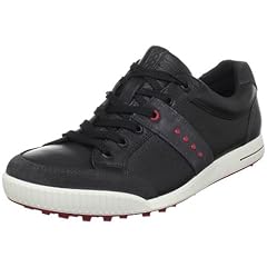 ECCO Men's Street Premiere Oxford,Moonless/Black/Chili Red,44 EU/10-10.5 M US 