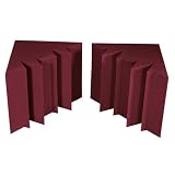 Auralex MEGALENBUR MegaLENRD Bass Traps in Burgundy 2- 24x24x34 Triangular Traps Per Box