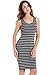 VESSOS Women's Scoop Neck Sleeveless Casual Tank Dress