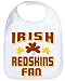 Irish Redskins Fan the Country of Ireland Shamrock Lucky Football Baby Bib