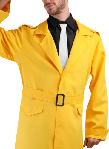 Adult Dick Tracy Halloween Costume Yellow Jacket