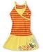 Apple Bottoms Little Girl Striped Flounce Hem Dress