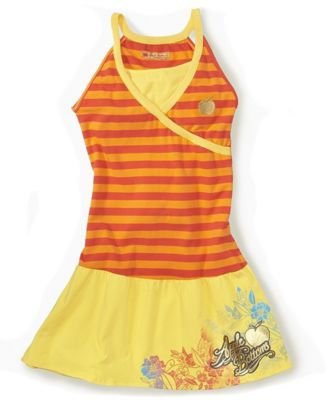 Apparel: Apple Bottoms Little Girl Striped Flounce Hem Dress