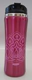 Pinkish Henna 14oz Reusable Travel Tumbler Mug with Stainless Steel Inside Liner
