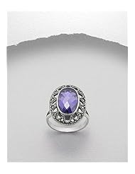 CZ Ring In 92.5 Sterling Silver