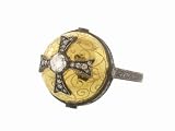 Ball Ring in 22 Karat Gold with Rose Cut Diamonds by Arman