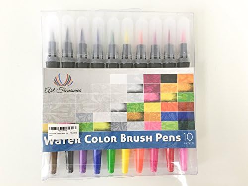 Big 10 Colors Premium Brush Pens Set, Richest Color, Soft Flexible Tip, Durable Highest Quality, Perfect for Adult Coloring, Calligraphy, Crafts,