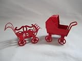Set of 2 - Vintage Red Metal 