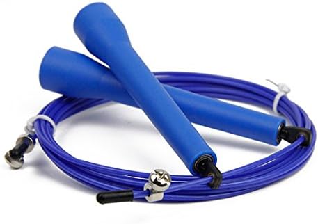 MSG Jump Rope Premium Quality Adjustable, Best for Crossfit, Double Unders, Speed, WOD, MMA, Boxing &amp; Fitness (Blue)