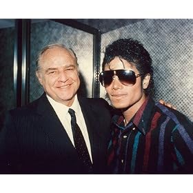 MARLON BRANDO AND MICHAEL JACKSON 24X36 COLOR POSTER PRINT