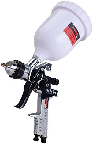 PowRyte Basic 100237 20 Oz HVLP Gravity Feed Air Spray Gun - 1.4mm Nozzle