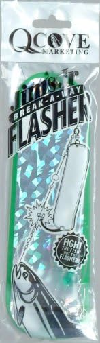 Qcove Fishing Tackle Jim's Break-A-Way Flashers, Green Soarkle