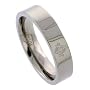 Titanium 6 mm (1/4 in.) Flat Comfort Fit Wedding Band Ring with Masonic Symbol
