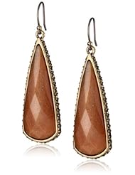 Lucky Brand "Tough Love" Oblong Topaz Drop Earrings