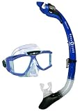US Divers Sideview LX Panoramic Dive Mask with Paradise LX Total Dry Snorkel Set, (FREE SHIPPING)