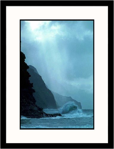 Great American Picture IS332844 Na Pali Coast, Hawaii Framed Photograph - Rick Schafer