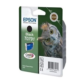 Epson Original T0791  Black Ink cartrdge for Stylus Photo 1400 (Owl)