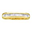 10K Yellow Gold 0.15 ct. Baguette Cut Diamond Wedding Band