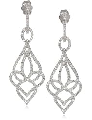10k White Gold Diamond Dangle Earrings (1/3 cttw, I-J Color, I2-I3 Clarity)