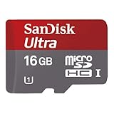 Sandisk SDSDQY-016G-FFP-A Micro SD Ultra Mobile Scheda di Memoria 16 GB HC + Adattatore SD, Classe 10