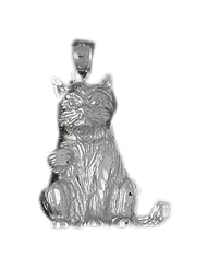 Clevereves 14K White Gold Pendant Cat 7.9 - Gram(s)