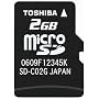 TOSHIBA microSD 2GB �C�O�p�b�P�[�W SD�A�_�v�^�t��