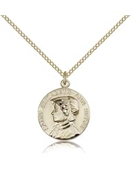 Free Engraving Included Medal-Gold Filled St. Saint Elizabeth Ann Seton Pendant 3/4 x 5/8" 1464GF--w/18" Chain w/Box Loss of Parent or Child