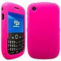 impexo Blackberry Curve 9300 3G Case Cover Skin Pouch Shell Plain Unbreakable Silicone Gel Hot Pink