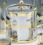 Review Kraftware  / Kraftware 70194 Shiny Chrome with Brass 3 Quart Ice Bucket with Wood Side handles, Bands and Metal Cover