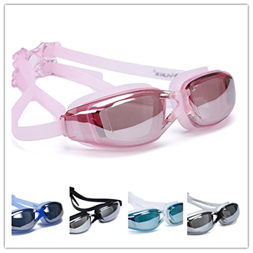 Adult Swim Goggles for Women,Men with Anti Fog,Anti-UV Tinted Glasses and Adjustable Strap - Tinted Mirror Goggle with Protective Case - also for Youth,Kids Swimming Water in Pool.