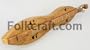 Folkcraft Hourglass Dulcimer, FSH Series, Northern Cherry Body, Leaf-Heart Tone Holes, 27 Inch Scale Length