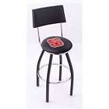 North Carolina State Wolfpack 30 Single-ring Swivel Bar Stool with seat back