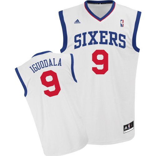 NBA Men's Philadelphia 76ers Andre Iguodala Revolution 30 Home Replica Jersey (White, Medium)