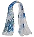 Alysee Women Chinese Classic Style Print Chiffon Long Scarf Shawl Wrap Color Light Blue
