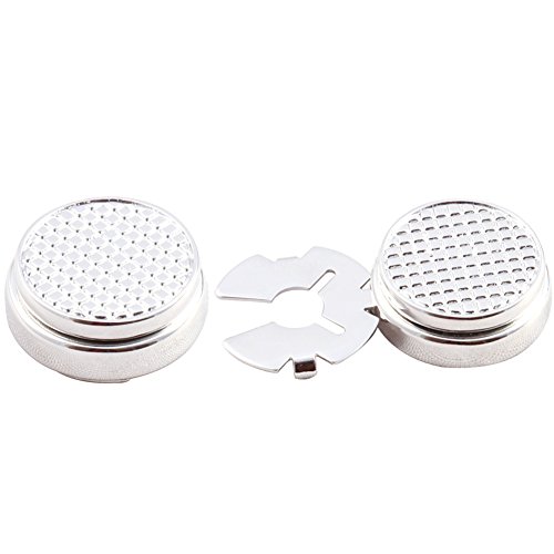 HJ Men's Jewelry Round Button Cover Substitute to Traditional Cuff Links Color Silver Plating