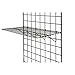 Only Garment Racks BLK-2412 Grid Panel Display Shelf - - Clothing Display Rack Grid, Heavy Duty Shelves, 12"D x 23-1/2"W Straight Shelf for Grid Panel, Black Finish, Wire, (Box of 6) (Pack of 6)