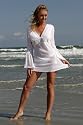 Long Sleeve Tunic with Crochet Band Gauze Cover Dress