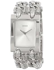 GUESS Womens G75916L Brilliance on Links Silver-Tone Bracelet Watch