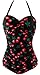 Fitglam 50s Vintage Swimwear Swimsuit Bathing Suit for Women One Piece Push Up
